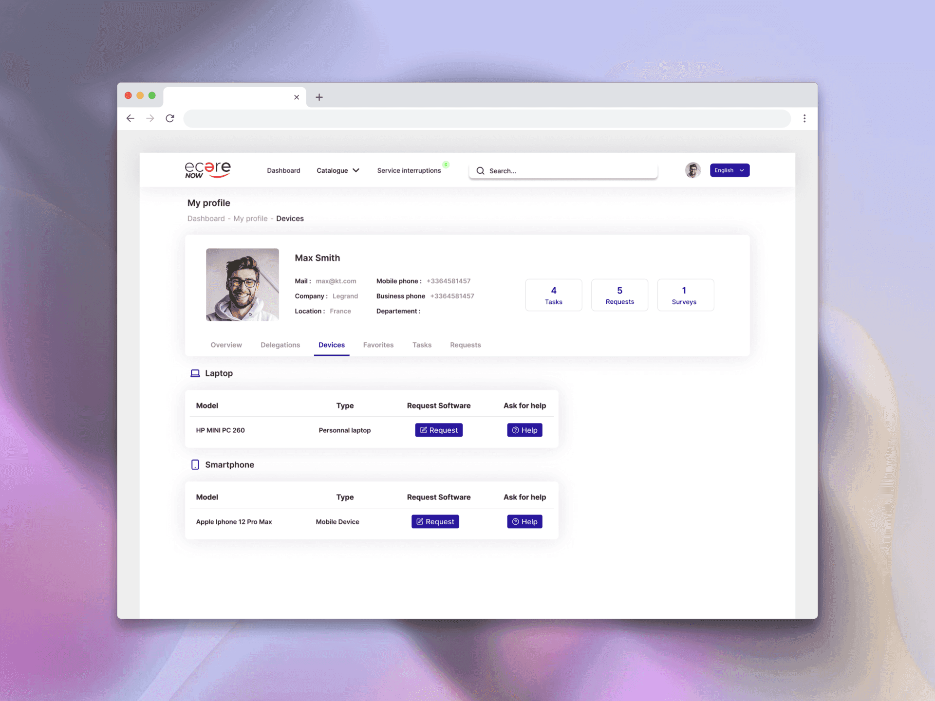 Gestion des équipements